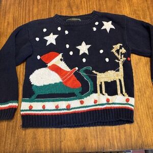 Vintage SML Sport "The Christmas Card Collection" hand-knitted sweater Size M
